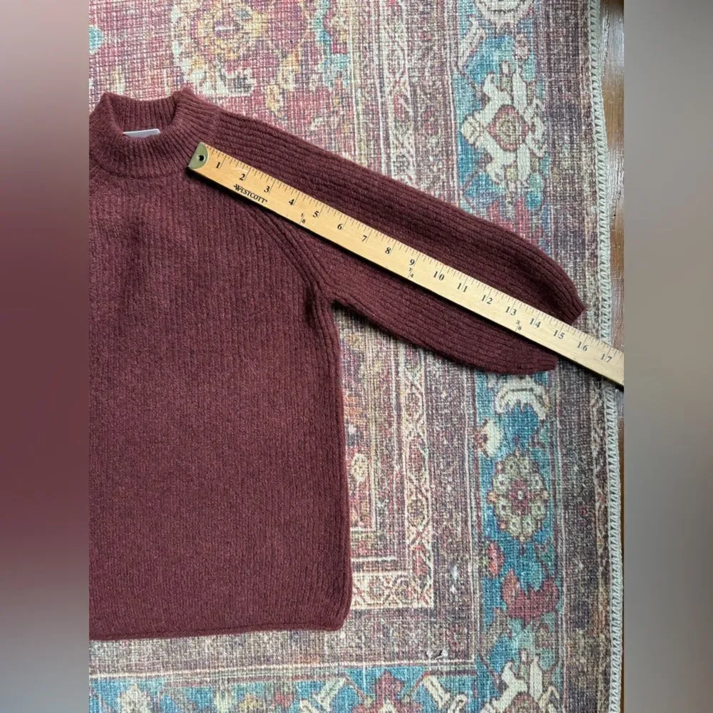 Girls Zara 3 Years Wool Blend Sweater Tunic Dress maroon